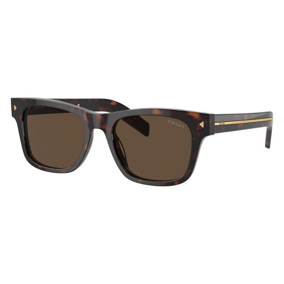 New PRADA Havana Square SPR A17 17N-70F Sunglasses Women - Picture 1 of 6
